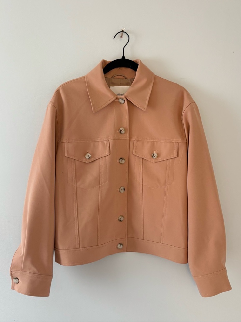 Wilfred NWT Wayward Jacket Button-Up Collared Boxy Soft Terracotta Aritzia
